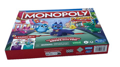 Hasbro Monopoly Junior Board Game 2 Games In 1 Level 1 & 2 Ages 4+ New In Box