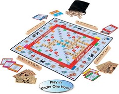 Monopoly Scrabble Board Game – Play in UNDER ONE HOUR – Game Night Kids & Adults
