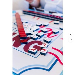 American Mahjong Set,160 Shining red Layered MahJong Tiles,Fast ship#family gift