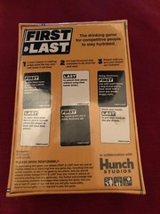 First & Last Drinking Card Board Game Hunch Studios 2021 Buzzed FL455 New Sealed