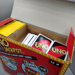 UNO Wild Jackpot Card Board Game Rare 2015 Mattel Slot Machine (Missing 2 Cards)