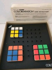 vintage board game Color Match Rubiks Cube Makers Ideal 1982