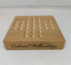 Travel Game Fox & Geese Solid Wood Game Board Colonial Williamsburg Channel Crft