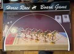 Metal 11 Horse Racing Wood Board Game Dice Cards Set New