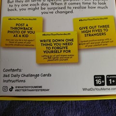 Better Than Yesterday Card Game 365 Daily Challenges… (Brand New)