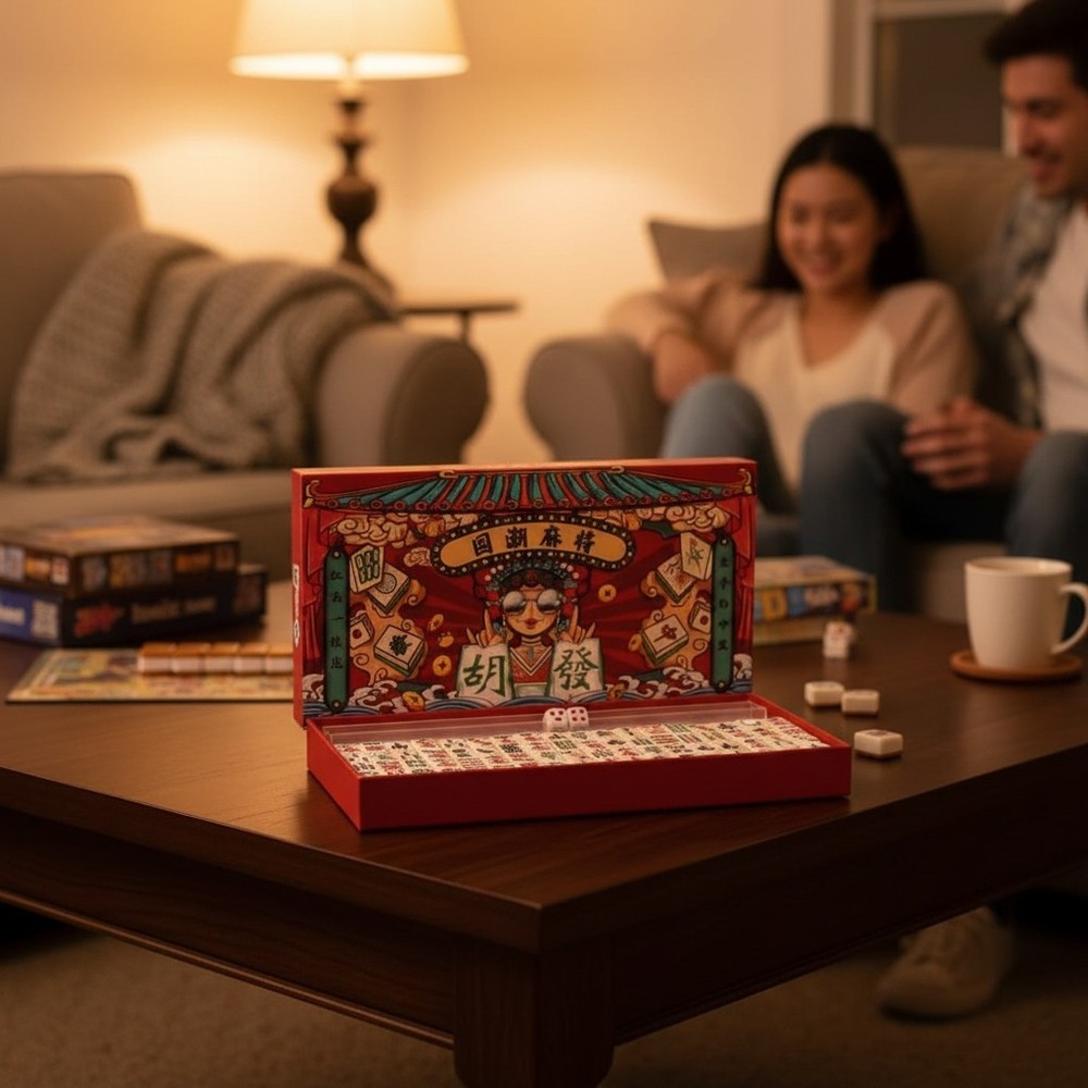 Luxurious Mini Mahjong Game – 144 Scratch-Resistant Tiles for Endless Enjoyment