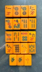 Vintage Mahjong Butterscotch Bakelite Tiles – Lot of #19