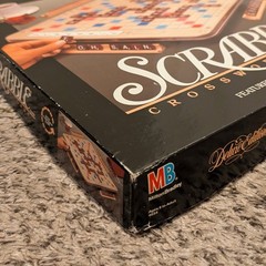 Scrabble Deluxe Edition Turntable Crossword Rotating Milton Bradley 1989 Complet
