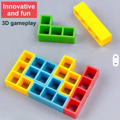 Tetra Tower Balance Game – 48PCS 3D Stacking Puzzle Blocks Educational STEM Toy