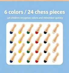 Gowinbaby Memory Chess Matching Game: Family Board Games for Kids and Adults, Mo