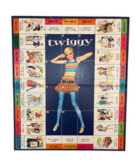 Twiggy Milton Bradley Board Game Vintage 1967- Missing 1 Game Piece and Die