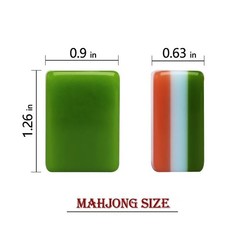 American Mahjong Set 160 Green Floral Acrylic Mahjong Tiles, US Stock