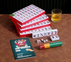 Chinese Mahjong Set X-Large 146 Numbered Melamine 1.5″ Large Size Tile with C…