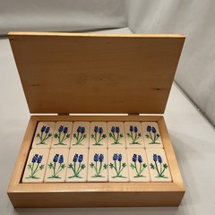 HANDPAINTED TEXAS BLUEBONNETS Extra Thick DOMINOES Texas Imagineering
