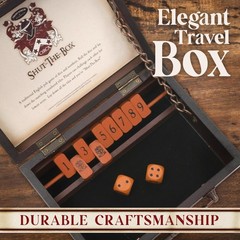Front Porch Classics, Circa Shut the Box, Wooden 9 Number Dice Game with Case…