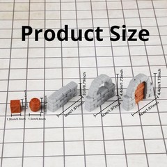 Dungeon Walls 40pcs 28mm Miniature RPG Modular Ff204-terrain System