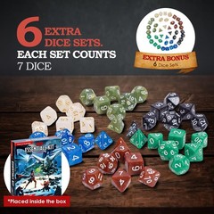 Craftycrocodile Dungeons And Dragons Essentials Kit – Set Bundled 6 Dice Sets
