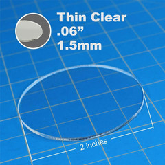 2-Inch (50Mm) round Clear Acrylic Miniature Bases | 1.5Mm Thin | Set of 10 | Com