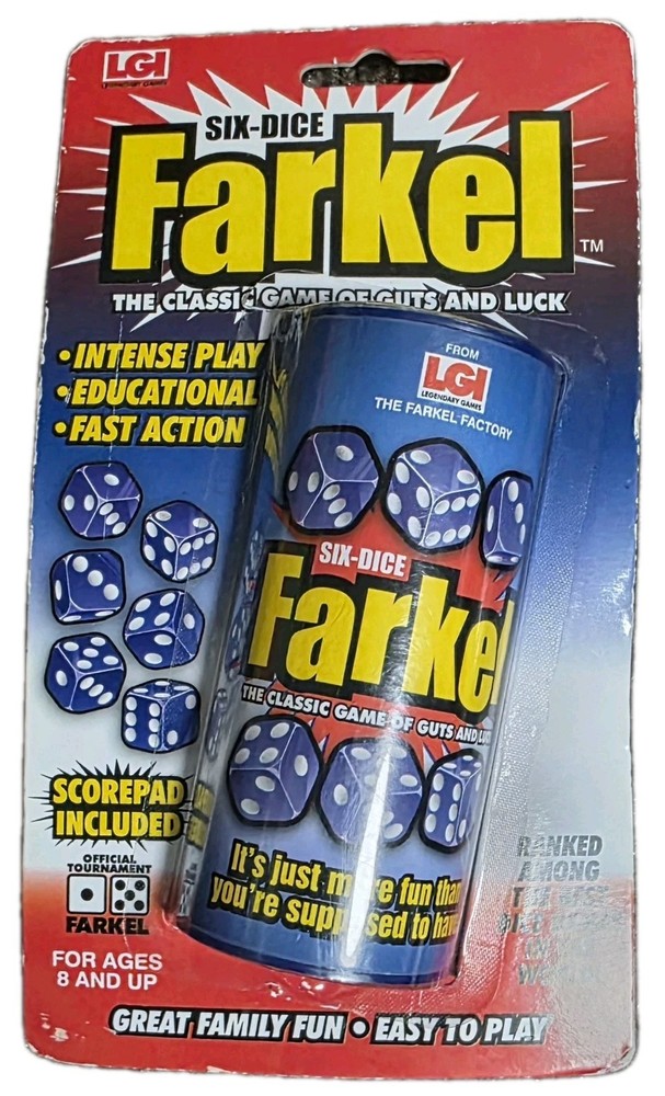 Farkel Farkle Dice Game Classic Six-Dice Set for Families