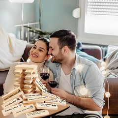Naughty Tumble Tower Game for Adults – Fun Couples Date Night & Valentine’s Gift