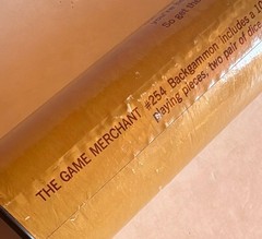 Vintage Backgammon Tube Game Merchant 254 Wilmington Delaware Complete