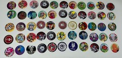 Vintage POGs, Milk Caps Lot, Horror, Monsters, Skulls, USED, 55, See Description