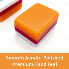 NEW! Vibrant Layered Mahjong Tiles – American Set 160 Tiles – Orange