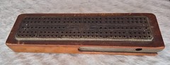 VTG Cribbage Board Metal & Wood C.W. Lecount?