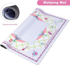 American Mahjong Mat(33″x33″) with Black Carrying Bag&Dice,Anti-Slip, Noise-R…