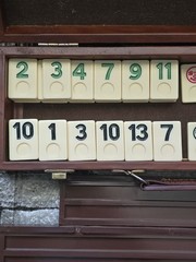 Vtg Rummikub Tile Game Set Complete Brown Faux Leather Case 4 Plastic Racks