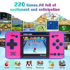 Handheld Game for Kids ，Built-in 220 32-bit Video Games, 3.0” IPS Screen, Rec…