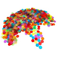 JUNWRROW 1000 Pieces 3/4 inch Transparent 6 Color 8.66 x 7.08 x 0.39 inches
