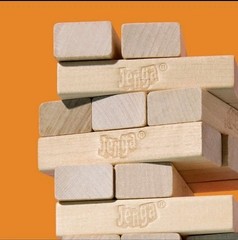 Official Hasbro Jenga Game Wood Block Stacking Tower with Digital Die Ages 6+