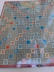 Super Scrabble Deluxe Edition 2006 Game Rotating Board Raised Grid COMPLETE