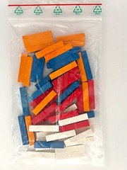 Catan Wood Roads Game Replacement – 15 Red, Blue, White and Orange- 60 Total NEW