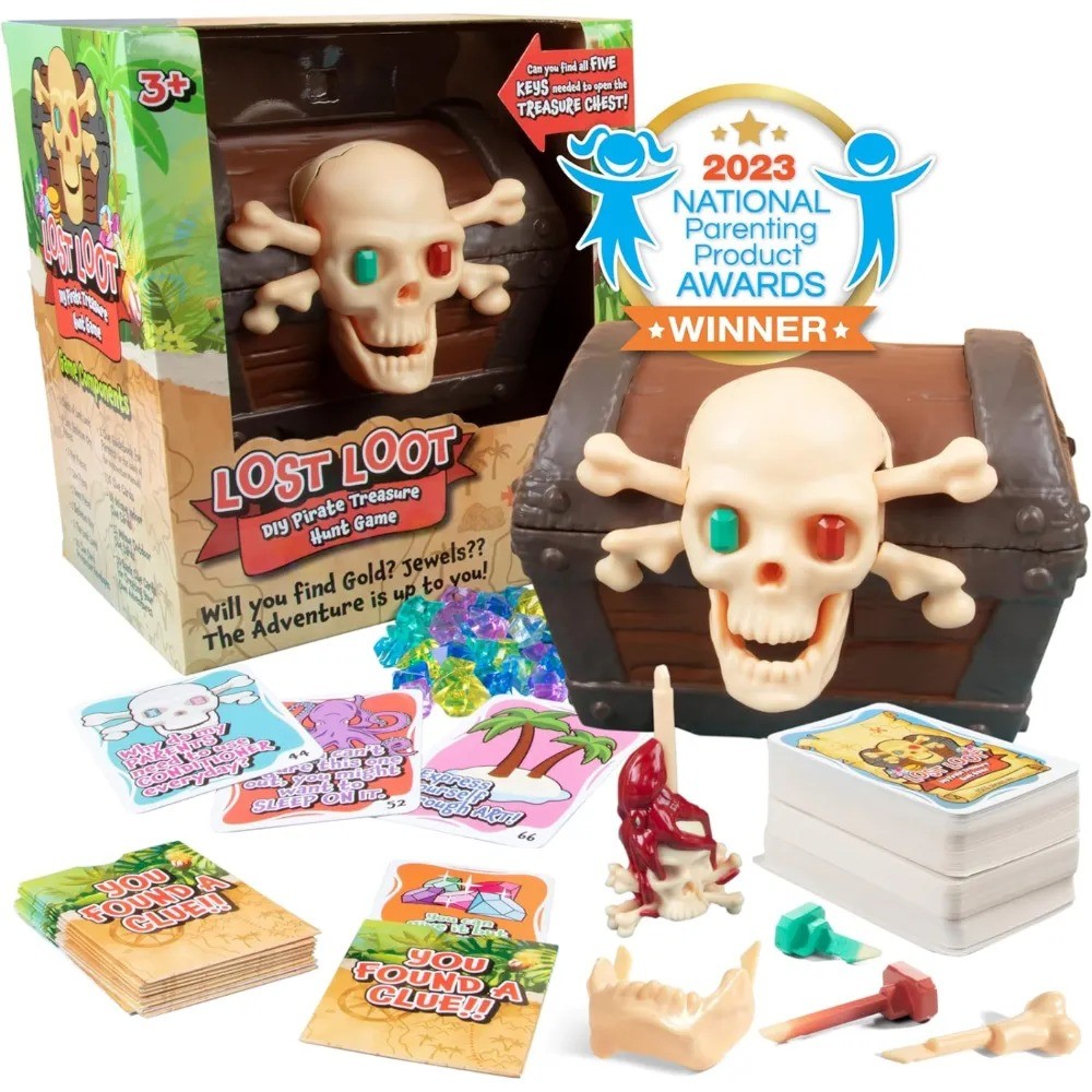 Lost Loot DIY Pirate Scavenger Hunt Card Game for Kids & Family- Treasure Hunt