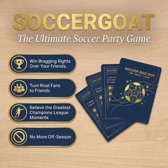 Soccer Party Game for World Cup 2026 – 200 Question Cards for Adults, Teens & Fa