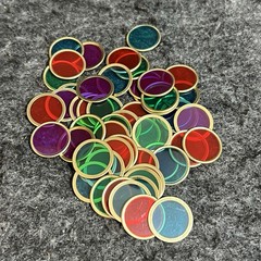 Vtg Magnetic Bingo Wand & Chip Markers Use on paper, sheets, cards Multicolored