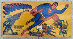 SUPERMAN Board Game – Hasbro – 1973 – MISSING Tokens and Die – ACCEPTABLE – USED