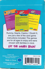 Family Fun Nite Card Game 54 Cards 36 Classic Card Game Instructions