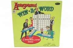 Vintage Anagrams Win-A-Word Board Game by Whitman Incomplete Parts