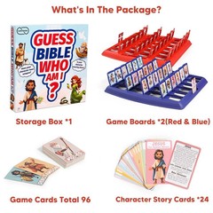 Guess Bible Who Am I Games for Kids, 24 Holy Bible Characters with Life Story…