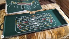 Excalibur Casino 3 in 1 Travel Game 16.5″ x 18″ x 3.75″ Black Faux Leather Case