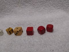 7 1960’s Various Board Game Throwing Dice Good Usable Condition