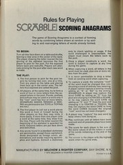1975 Scrabble Scoring Anagrams Word Game by Selchow & Righter