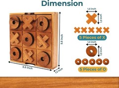 Classic 5.5-Inch Tic Tac Toe Game: Perfect for Family Nights & Unique Gifts