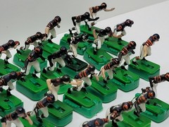 Vintage Tudor Electric Football Game Chicago Bears Figures Lot Of 27 With Bases