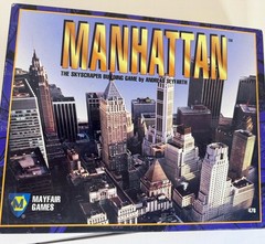 Complete- VTG Manhattan Mayfair Games Board Game 1996 Skyscraper Building