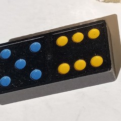 Vintage Dominoes Double Nine Box Set Oriental Dragons Multicolored Dots