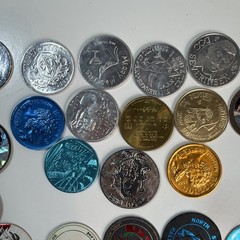 Lot Of 63 Pogs Slammers Solid Metal Plastic Cardboard Many Styles Big Value!!